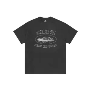 Corteiz Reflective Alcatraz Tee 'Triple Black' (2023)