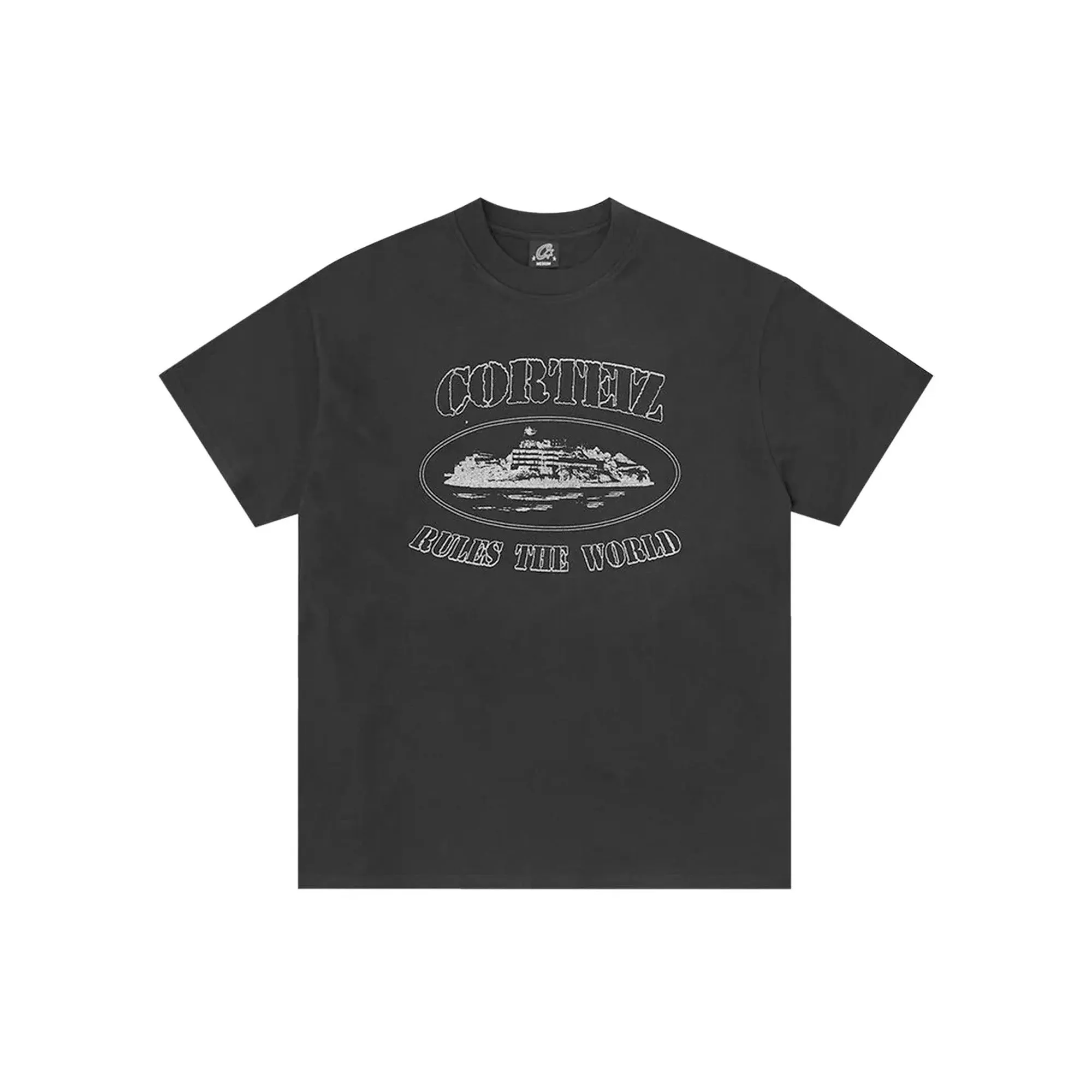 Corteiz Reflective Alcatraz Tee 'Triple Black' (2023)