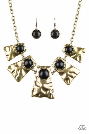 Cougar Brass Paparazzi Necklace