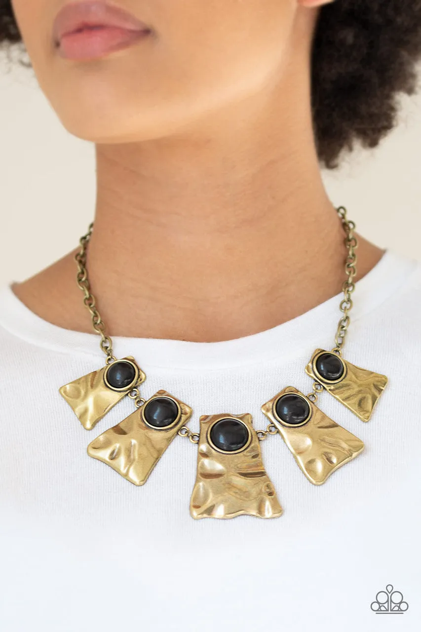 Cougar Brass Paparazzi Necklace