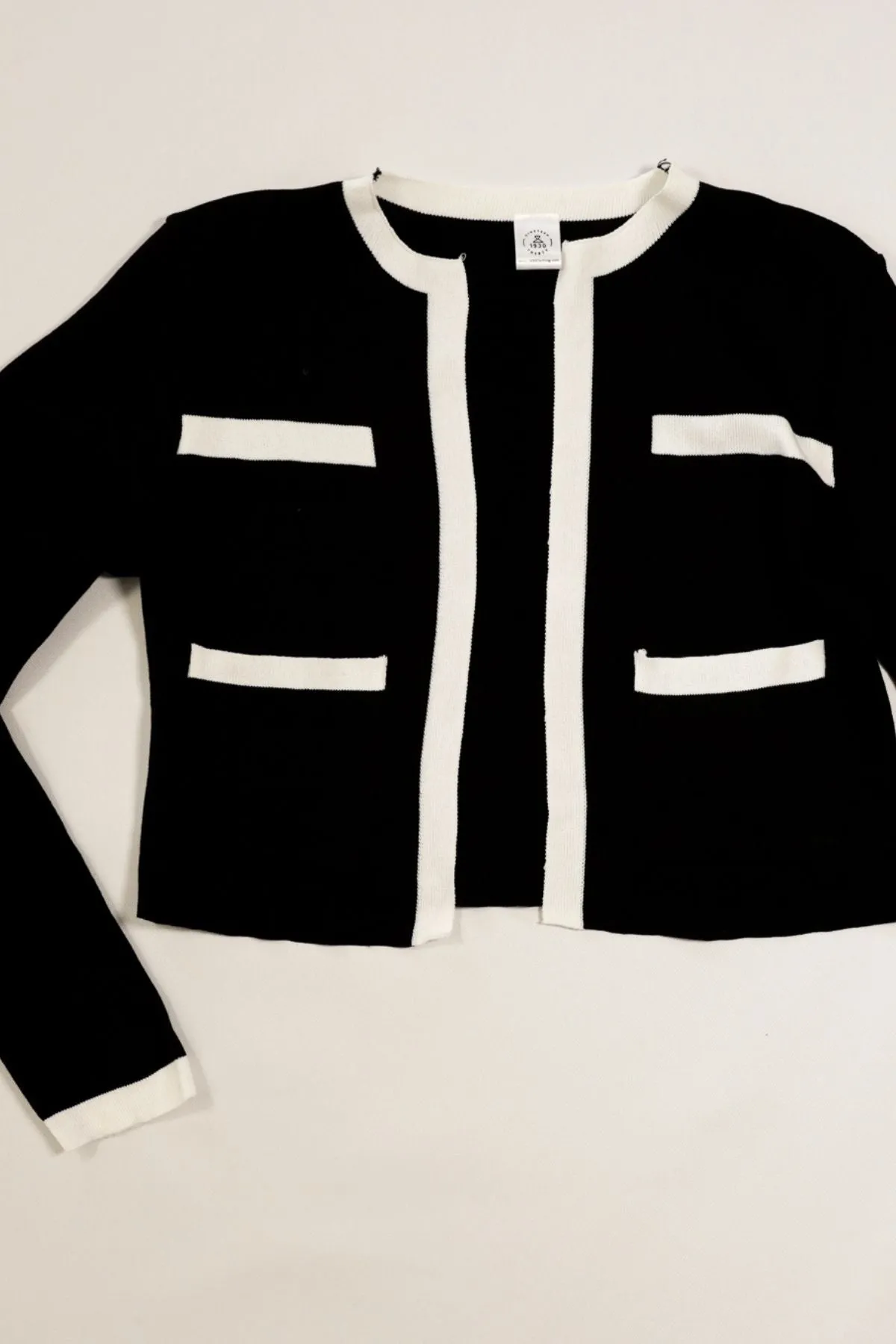 COURTNEY Knit Cardi Set (Black)