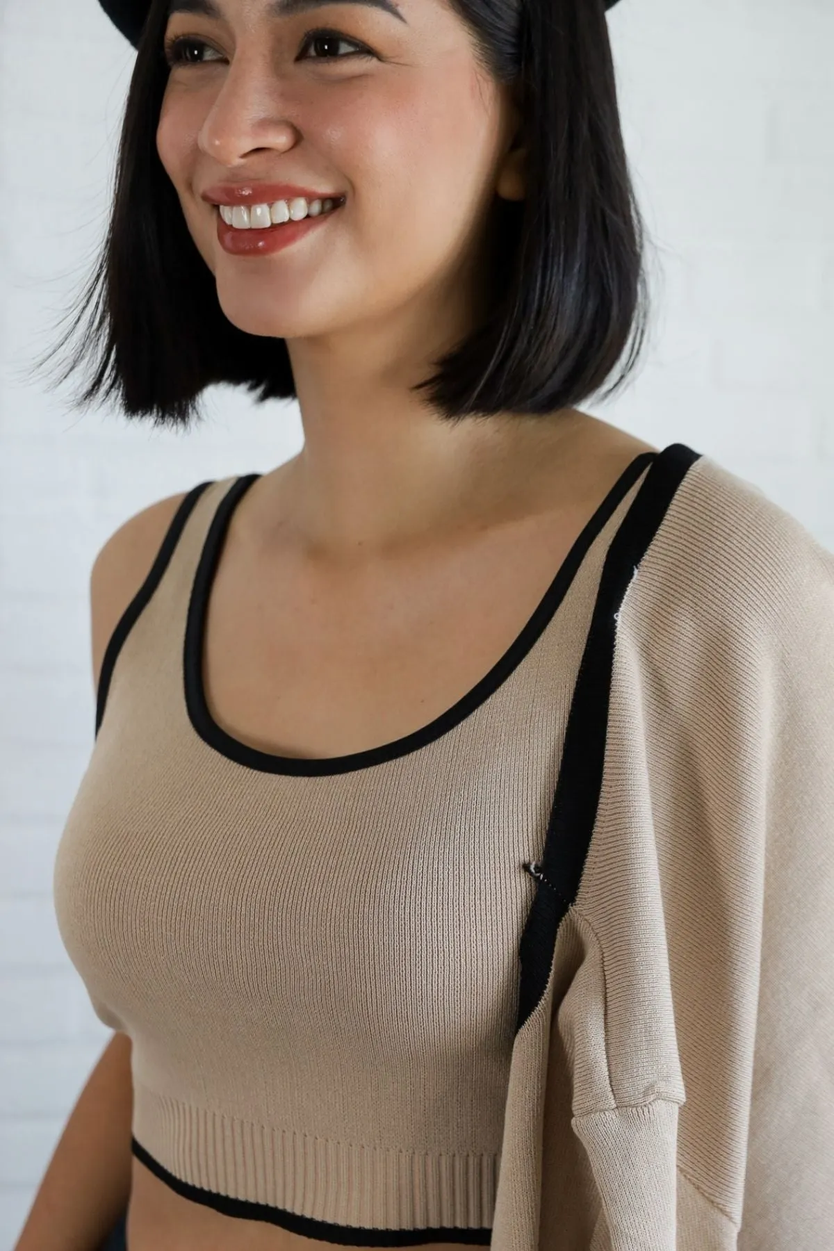 COURTNEY Knit Cardi Set (Nude)