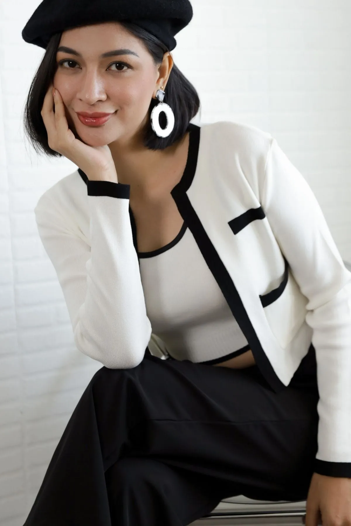 COURTNEY Knit Cardi Set (Nude)
