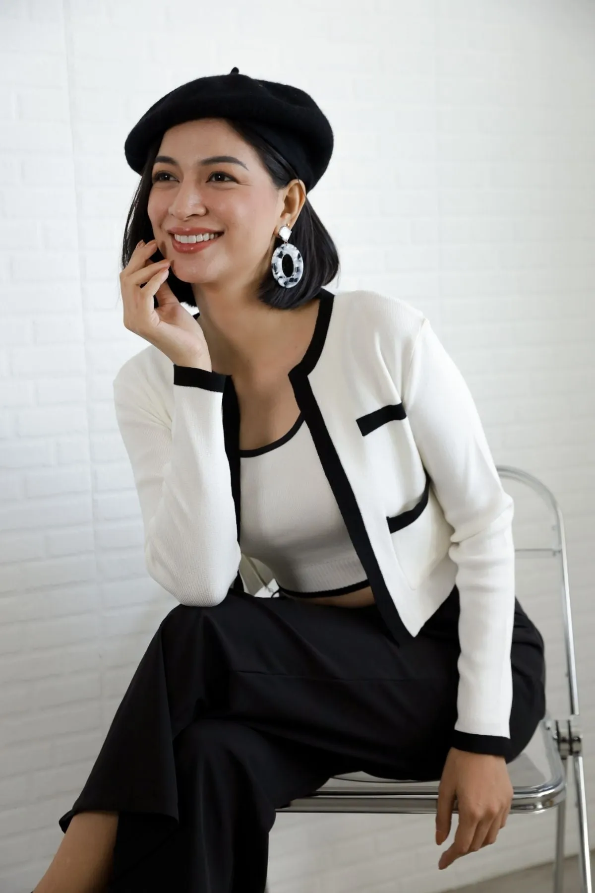 COURTNEY Knit Cardi Set (Nude)