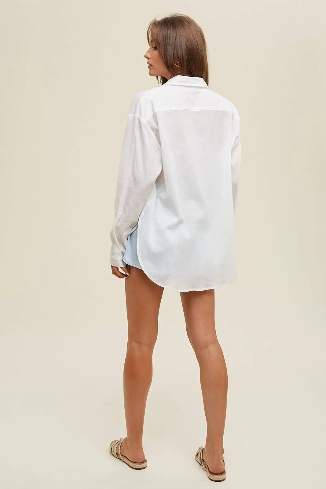 COVER-UP SHIRT WITH SIDE SLITS