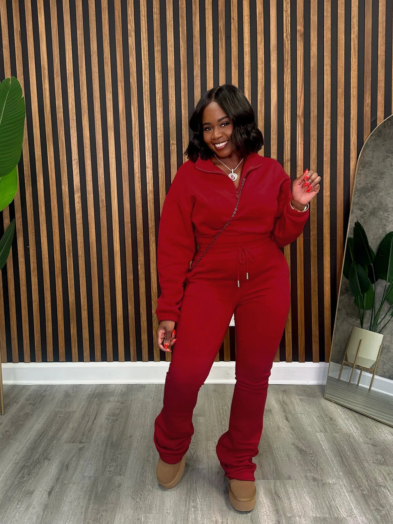 Cozy Zipper Hoodie and Pants Sports Two-Piece Set for Fall and Winter Style
