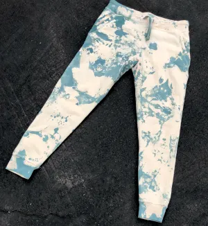 Cream Green Tie Dye Joggers