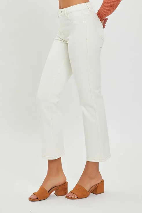Cream of the Crop Mid-Rise Straight Pants