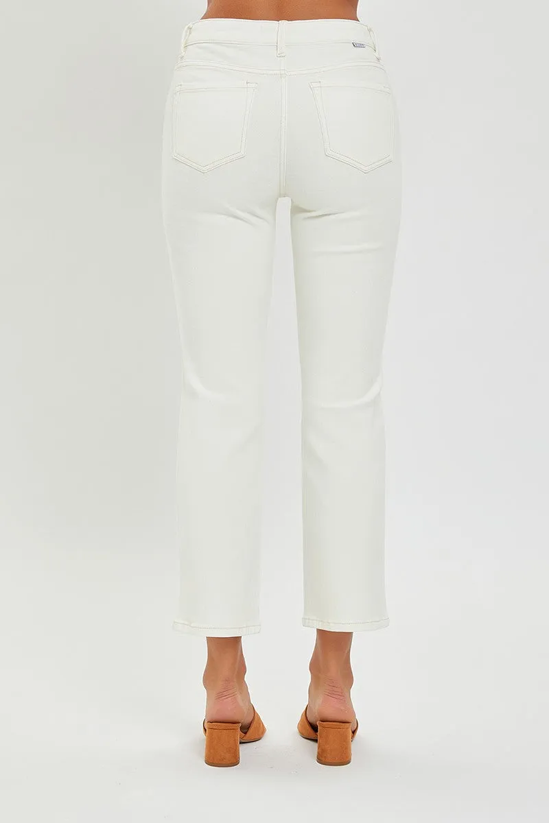 Cream of the Crop Mid-Rise Straight Pants