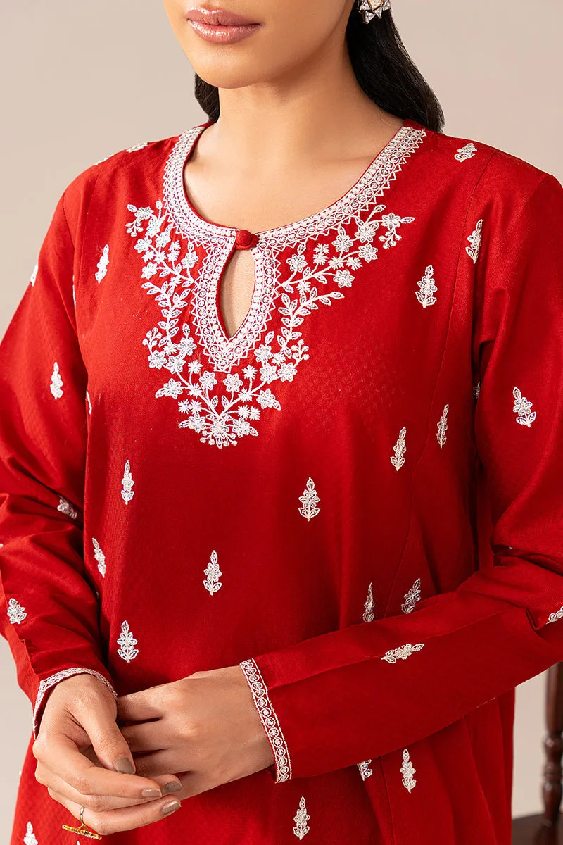 CRIMSON CHARM-2 PIECE EMBROIDERED LAWN SUIT