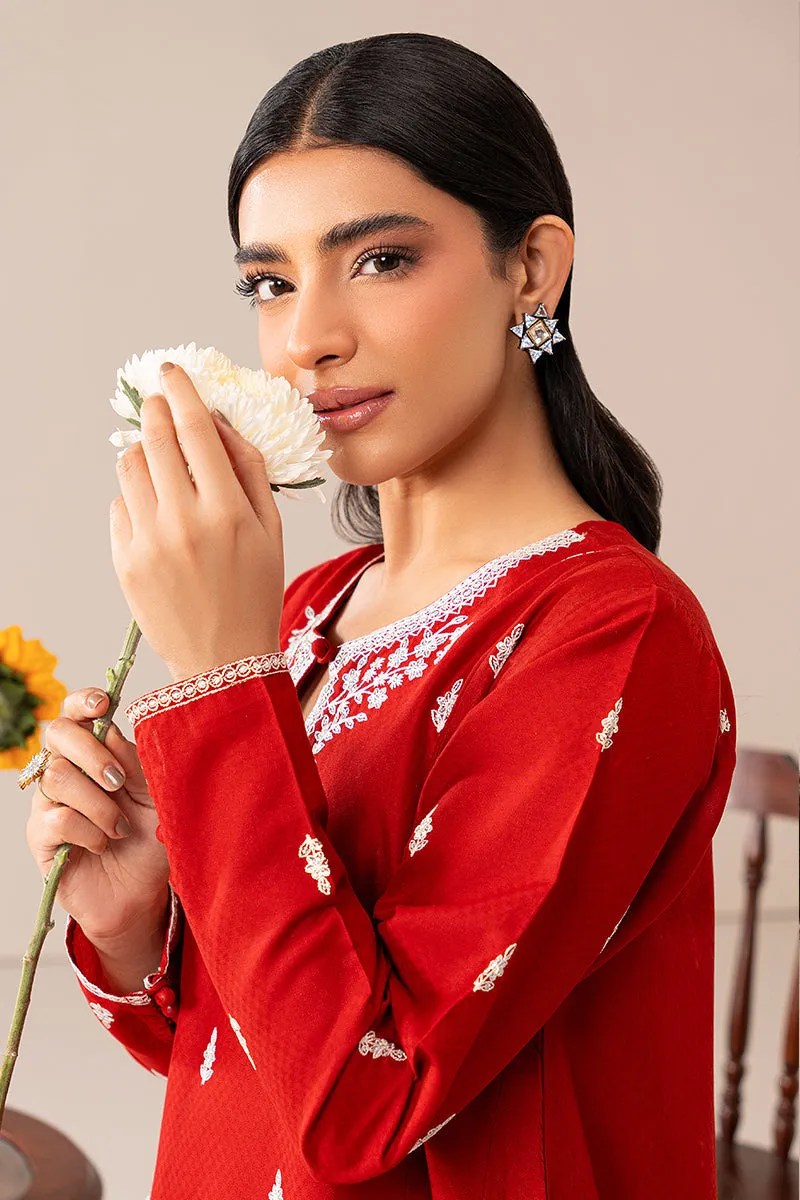 CRIMSON CHARM-2 PIECE EMBROIDERED LAWN SUIT
