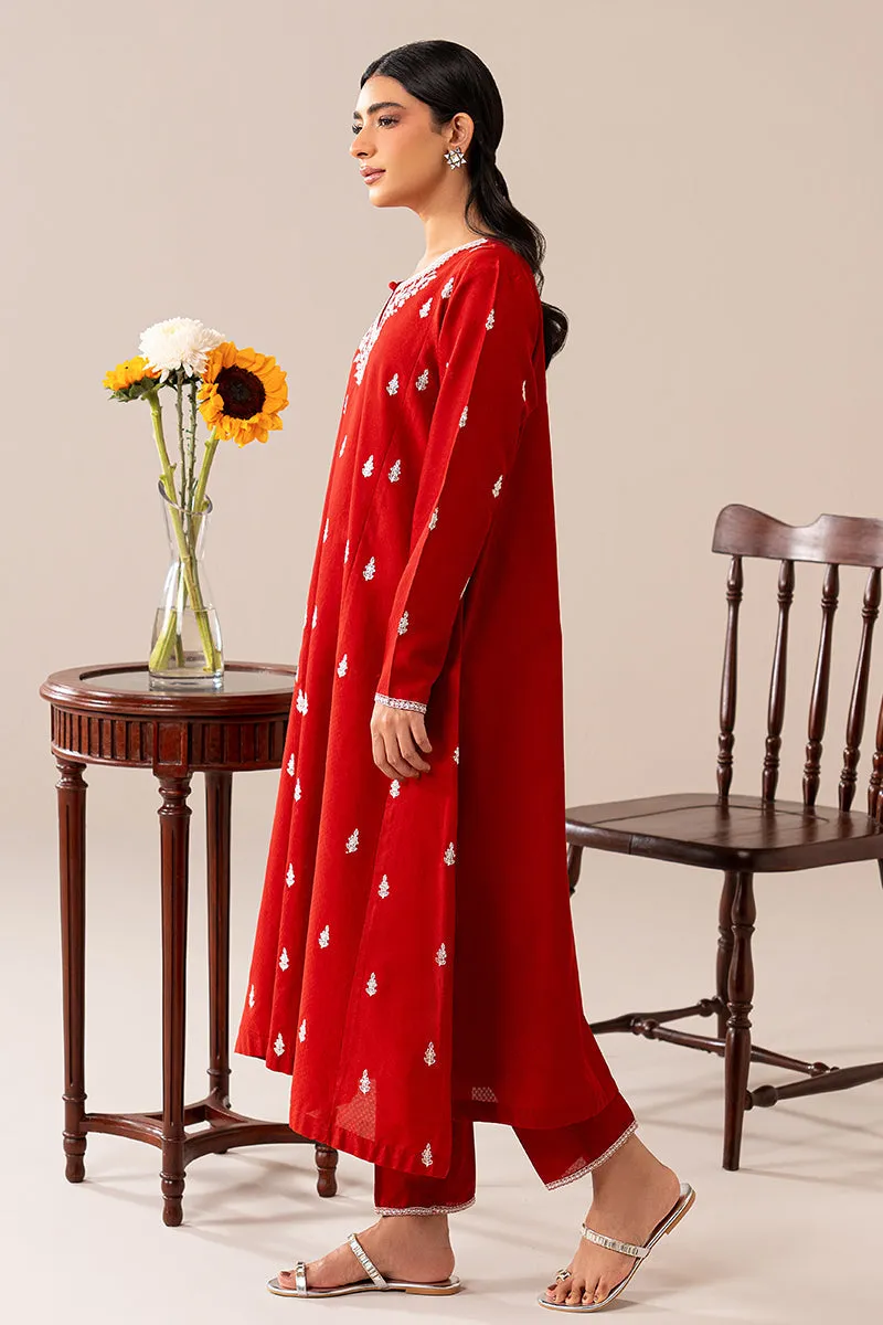 CRIMSON CHARM-2 PIECE EMBROIDERED LAWN SUIT
