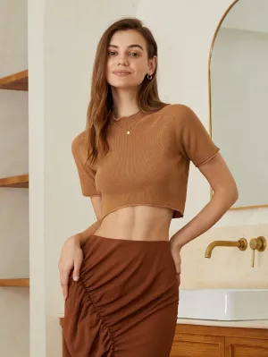 Cropped Brown Top
