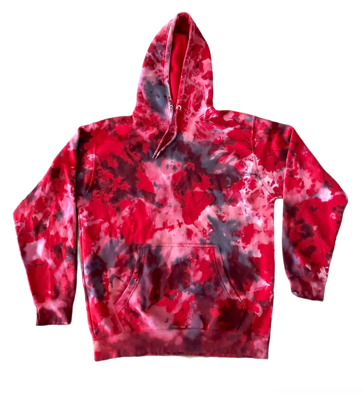 Crystal Red Tie Dye Hoodie