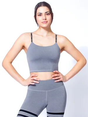 CT LOGO TANK, LIGHT HEATHER GREY