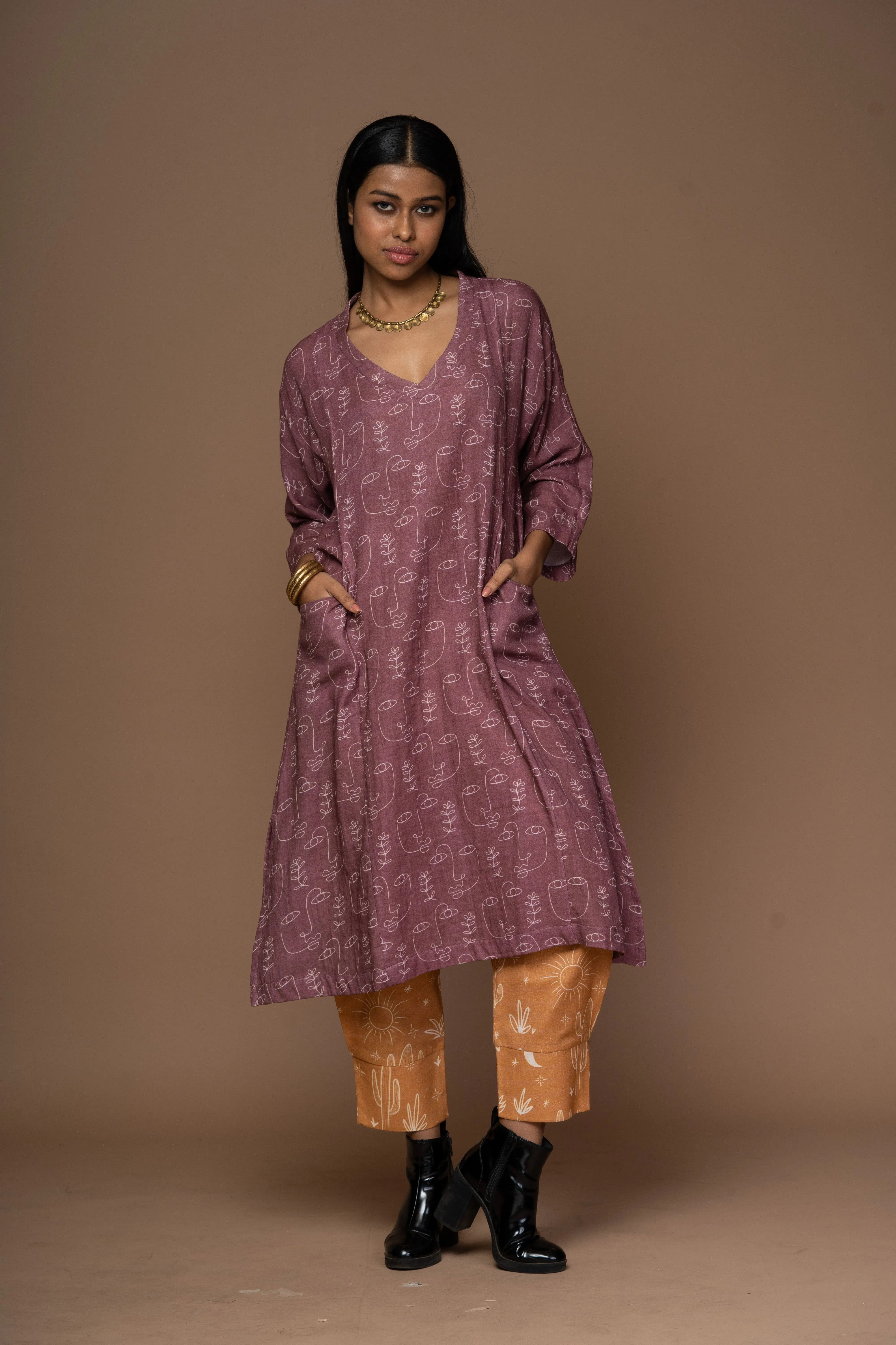 Cuffed Charm Pants in All Together Again Pattern