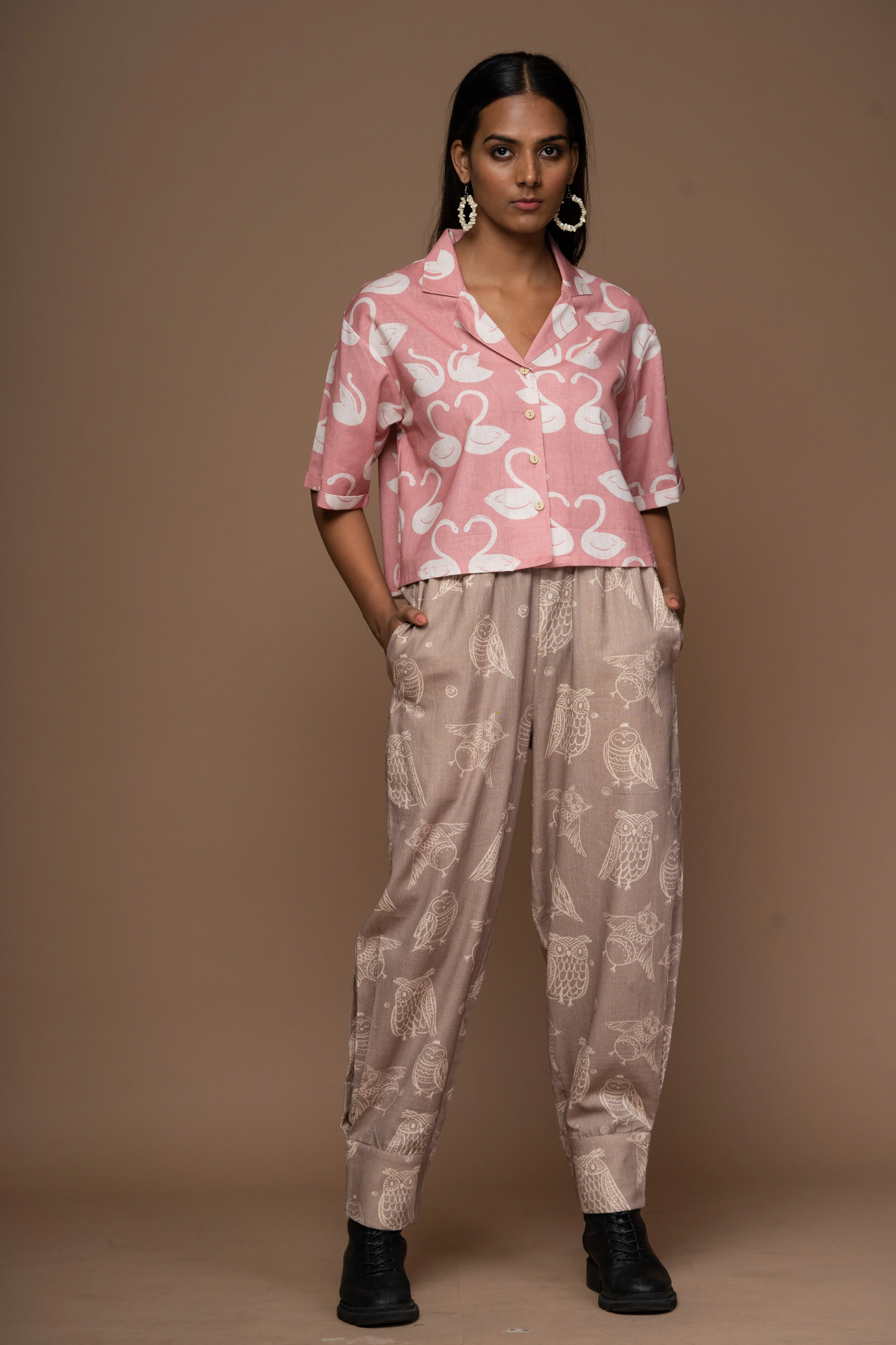 Cuffed Charm Pants in Night Time Pattern