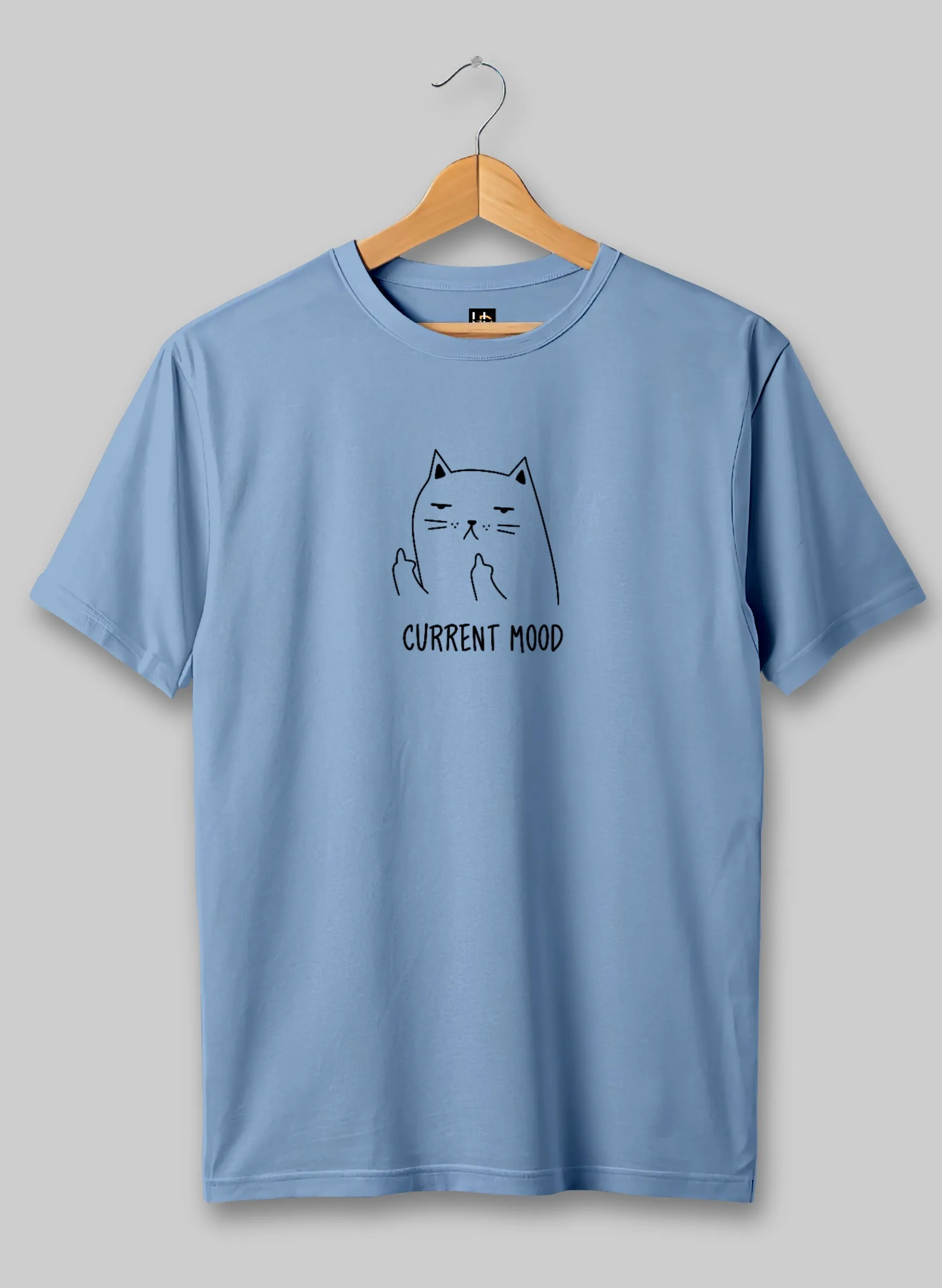 Current Mood Sky Blue Half Sleeve T-Shirt
