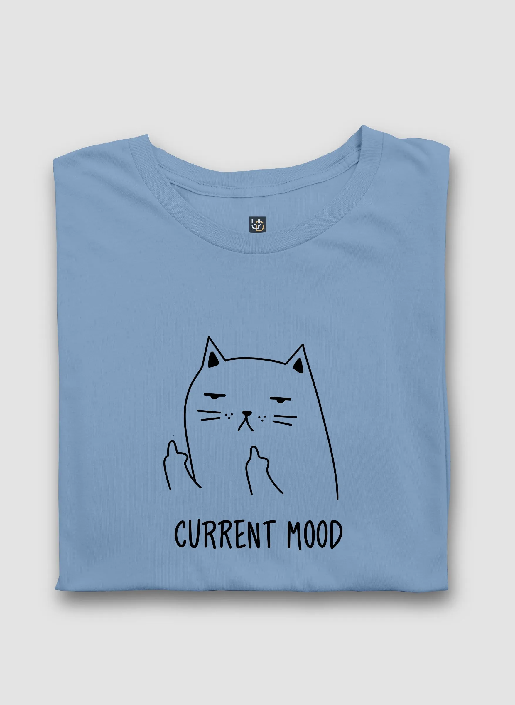 Current Mood Sky Blue Half Sleeve T-Shirt