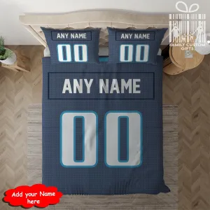 Custom Quilt Sets Tennessee Jersey Personalized Football Premium Quilt Bedding for Men Women