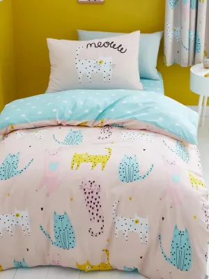Cute Cats Duvet Cover Set | Pink