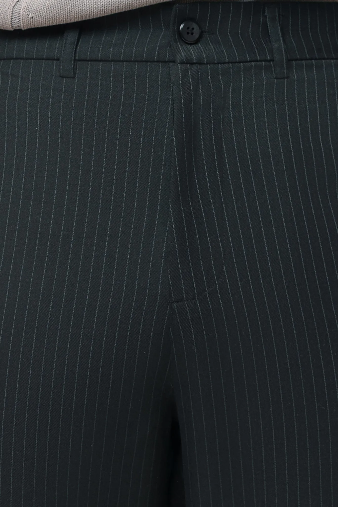 Dapper Black Men's Straight Pinstripe Pants