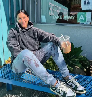 Dark Blue and Grey Tie Dye Joggers