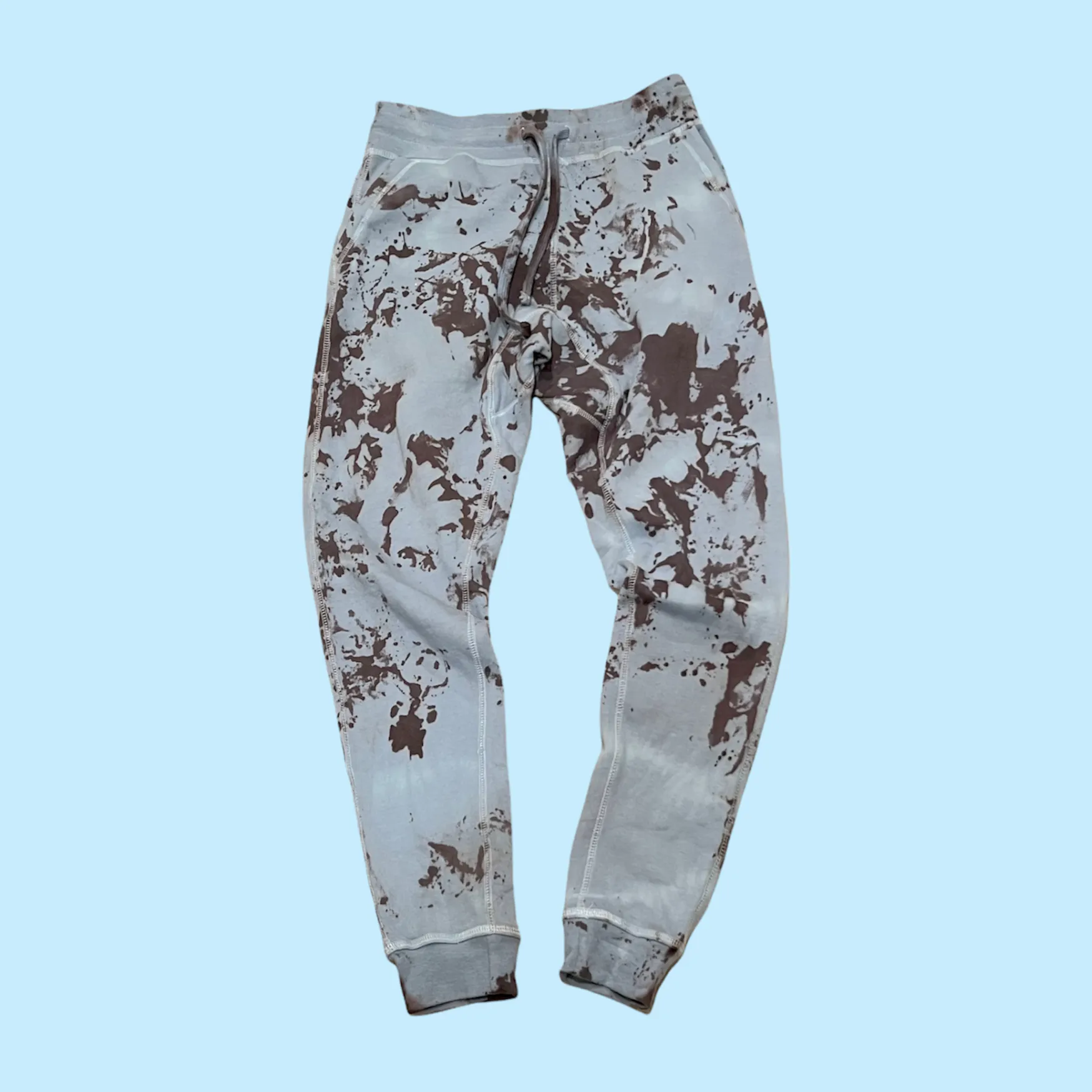 Dark Blue and Grey Tie Dye Joggers