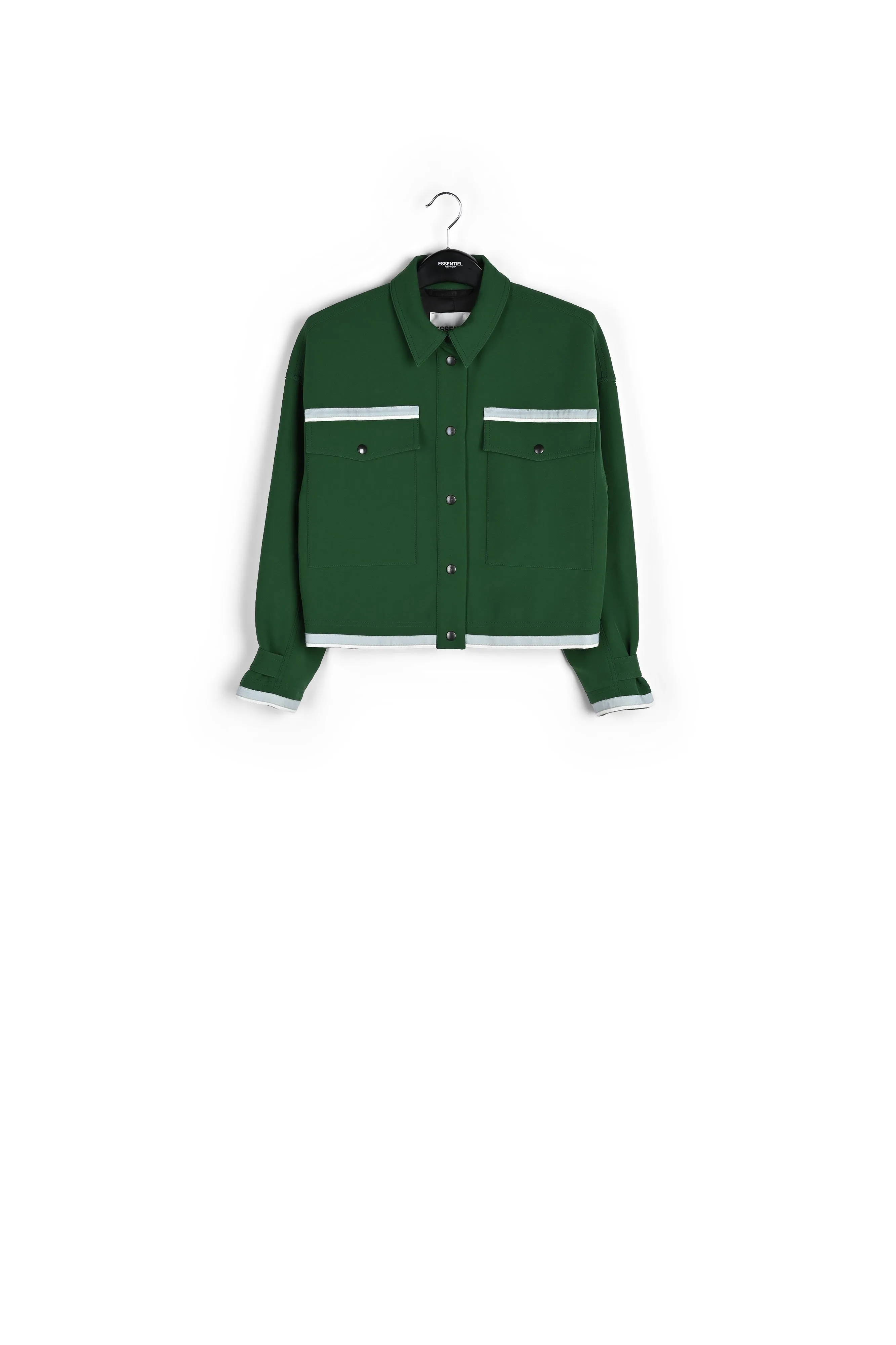 Dark green utility-inspired jacket