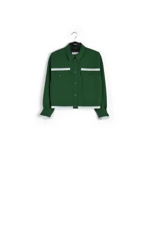 Dark green utility-inspired jacket