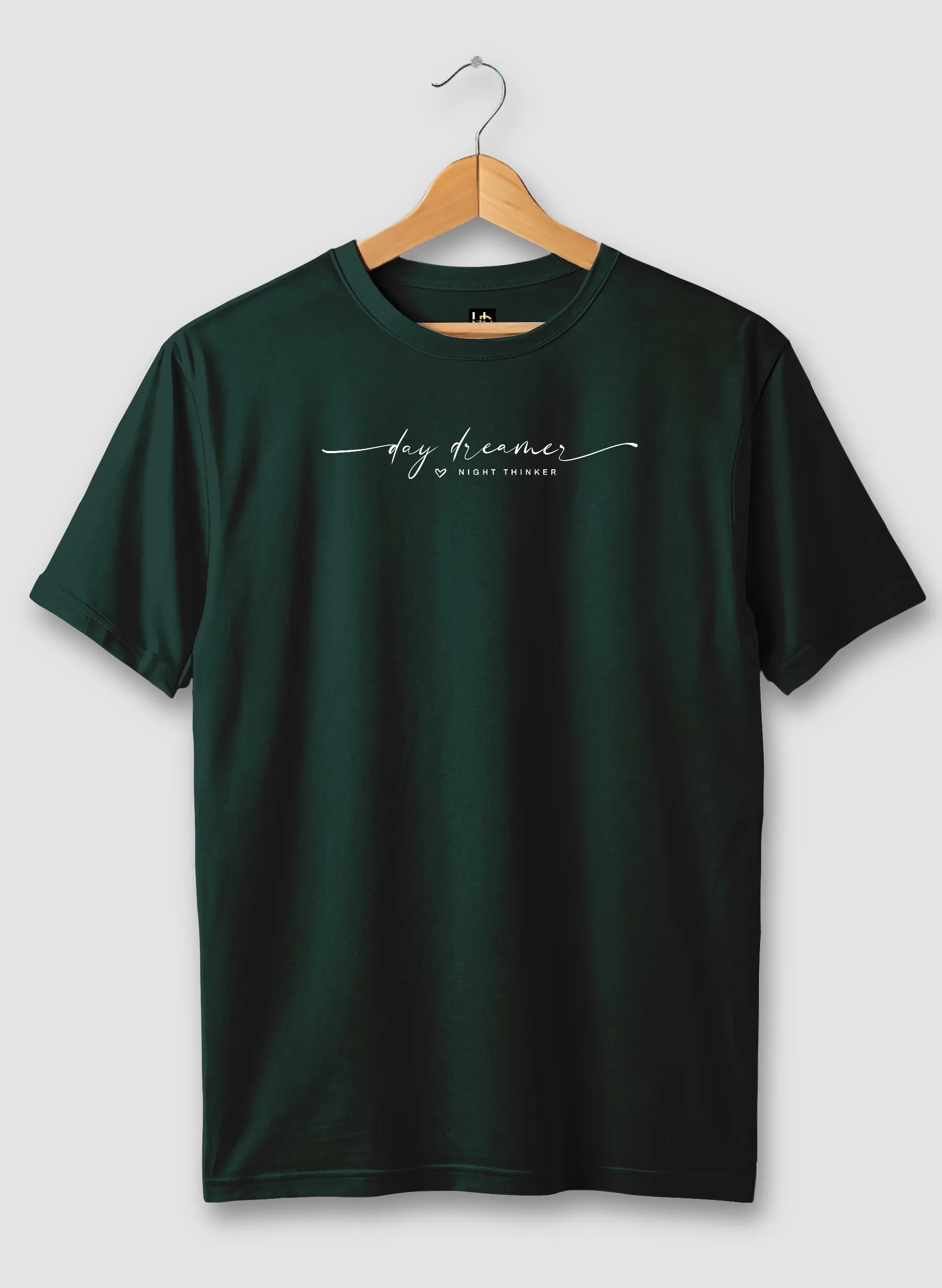 Day Dreamer Bottle Green Half Sleeve T-Shirt