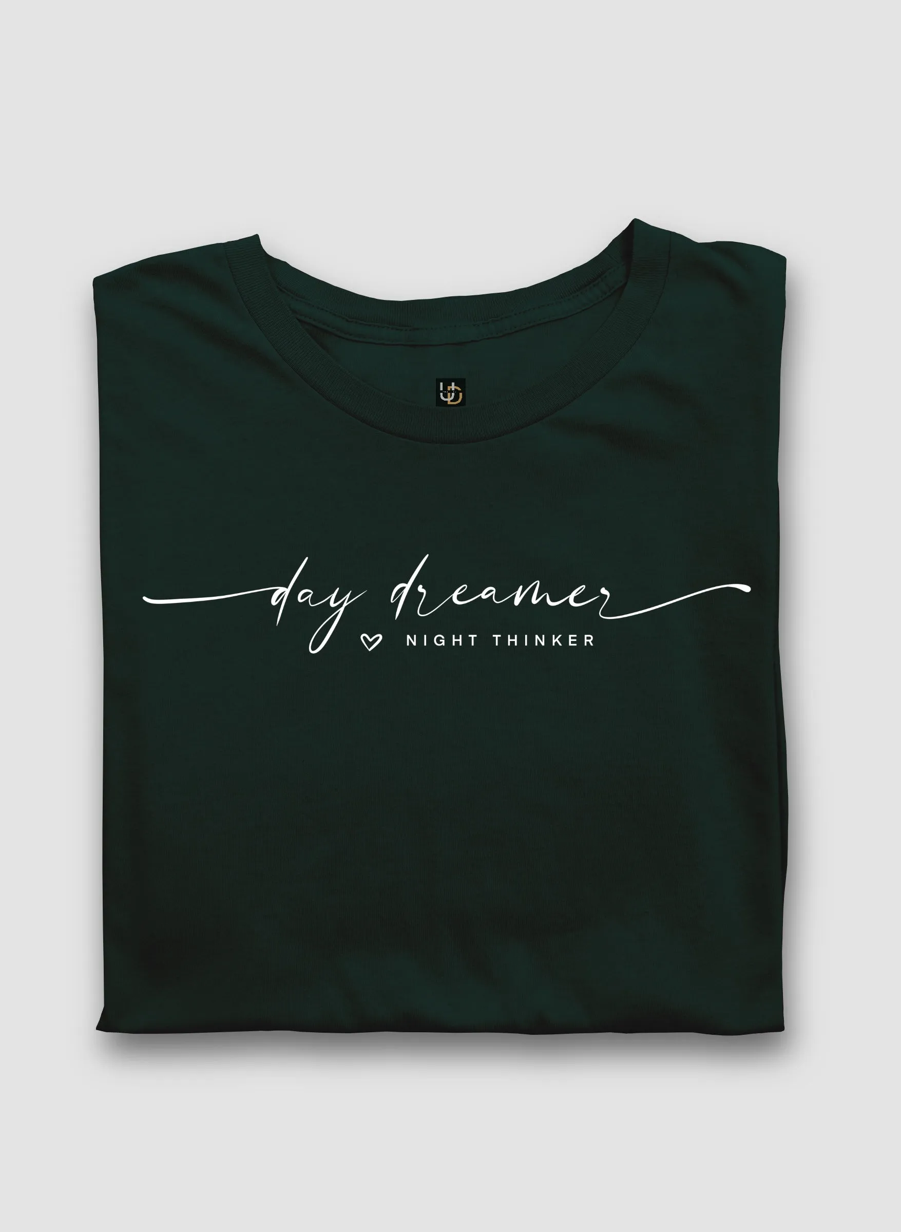 Day Dreamer Bottle Green Half Sleeve T-Shirt