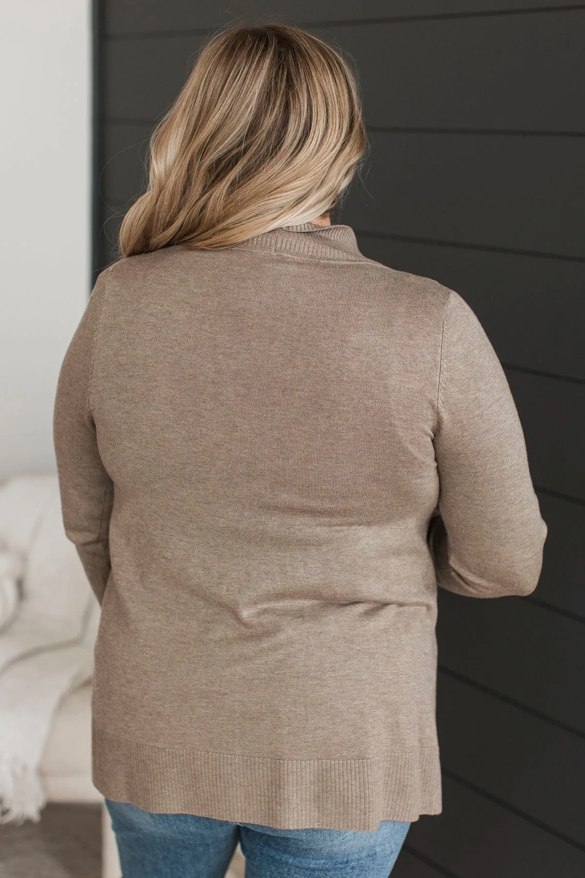 Days Long Gone Knit Cardigan- Dark Taupe