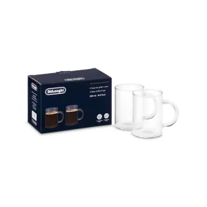 DeLonghi Coffee Glass Cups 250ml DLSC320 Set of 2
