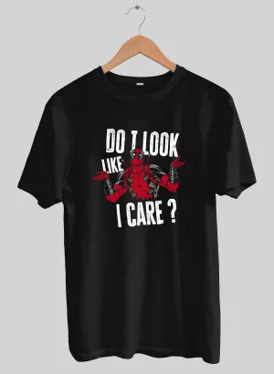 Do I care Black Half Sleeve T-Shirt