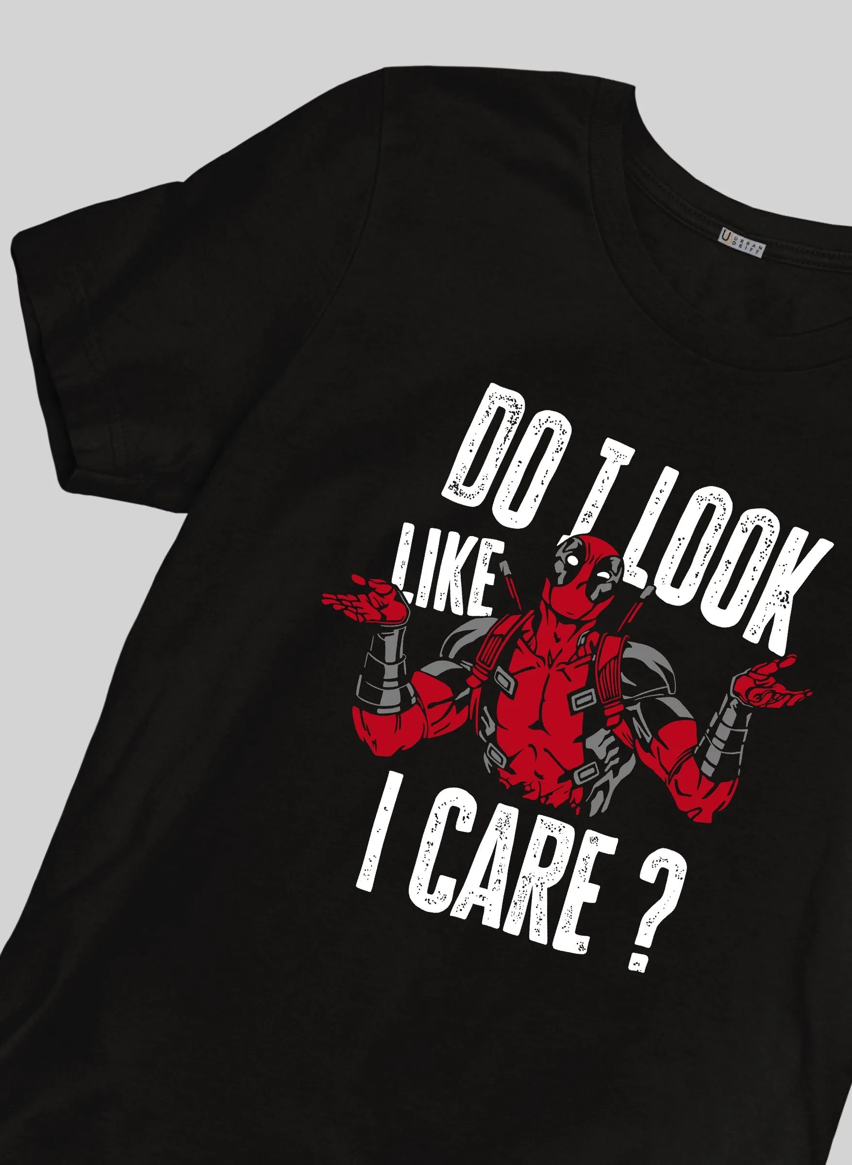 Do I care Black Half Sleeve T-Shirt
