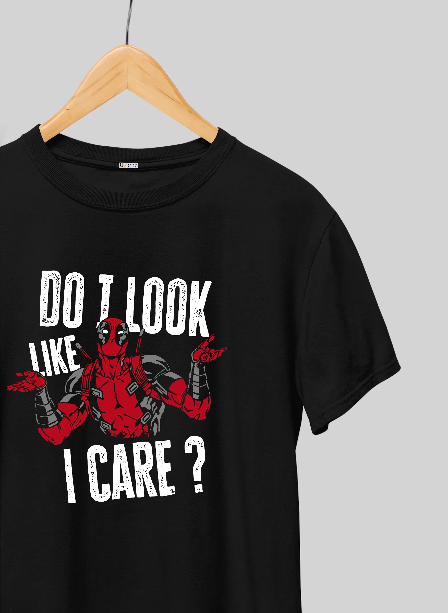 Do I care Black Half Sleeve T-Shirt