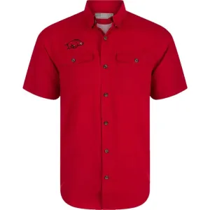 Drake Arkansas Frat Dobby Solid Short Sleeve Shirt