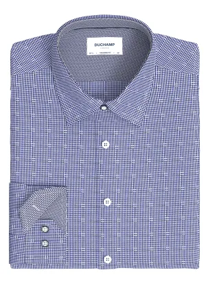 Duchamp London Navy Fancy Neat Dress Shirt