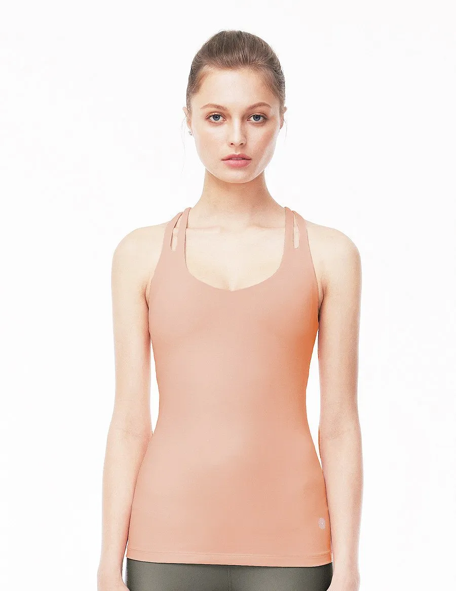 easyoga LA-VEDA Lux XX-Back Tank6 - O6 Pink Beige