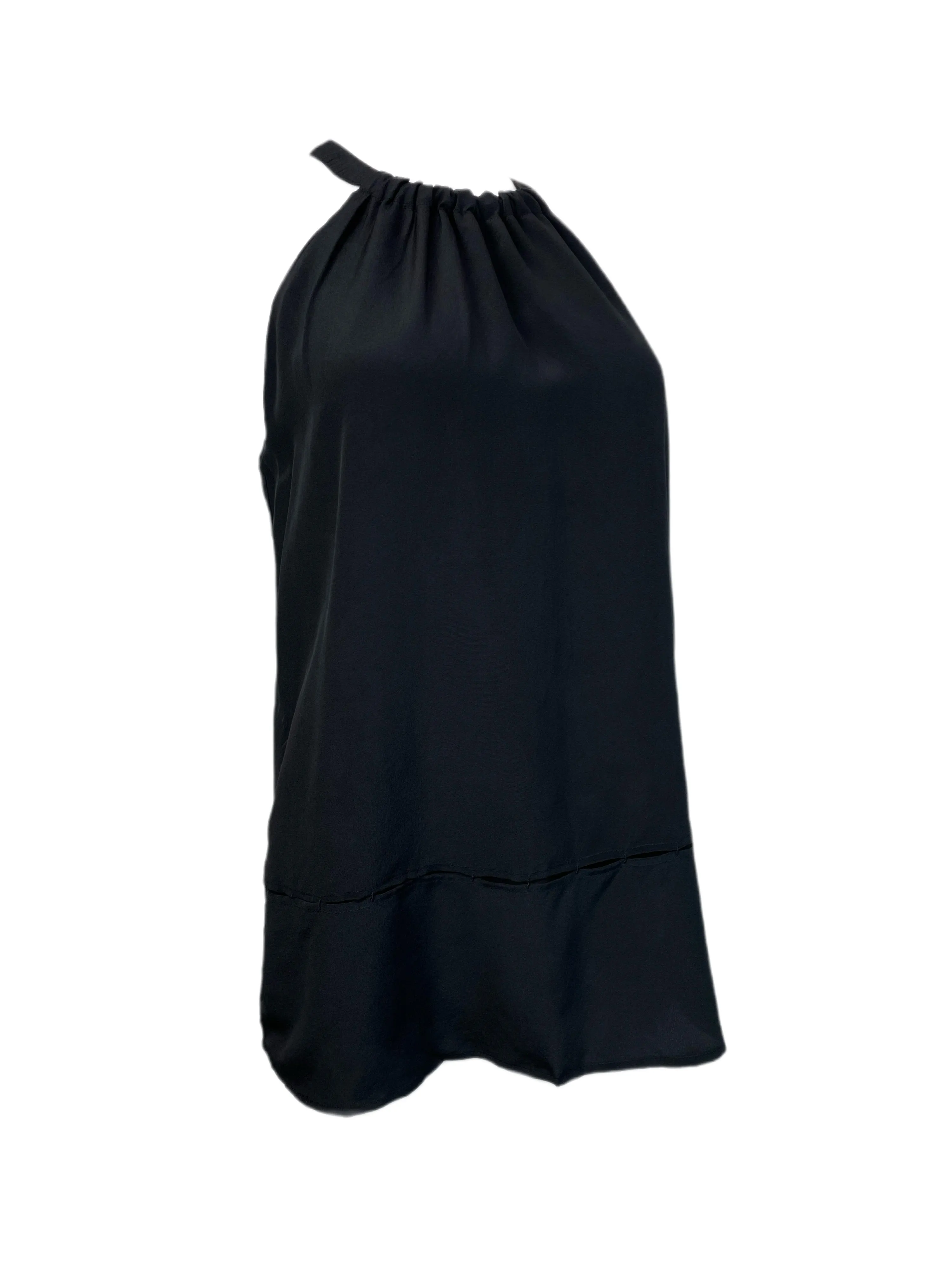 ECRU Women's Black Crewneck Casual Top #3186 S NWT