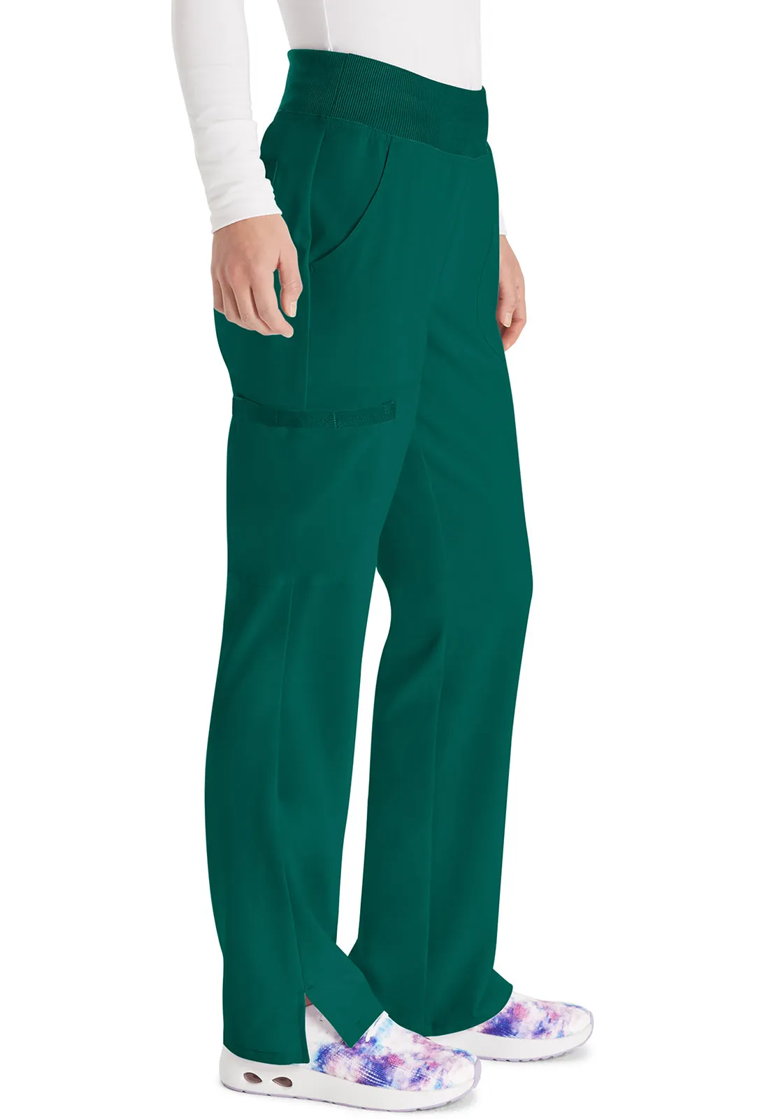EDS Essentials DK005 Natural Rise Tapered Leg Pull-On Pants Hunter Green