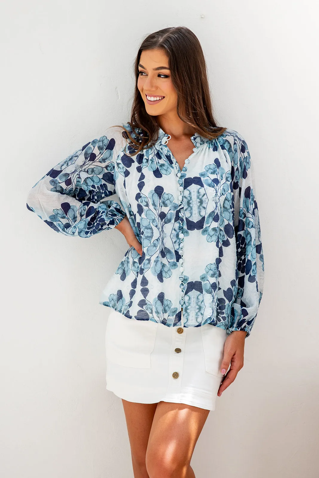 Eloise Button Up - Blue