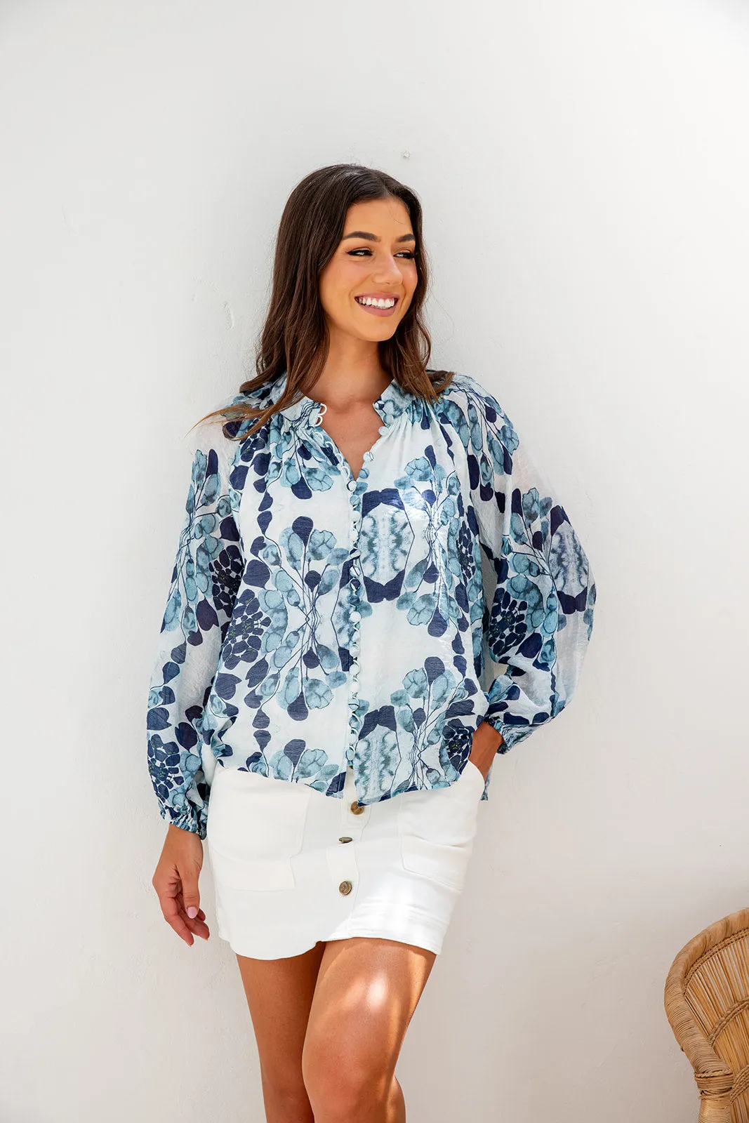 Eloise Button Up - Blue