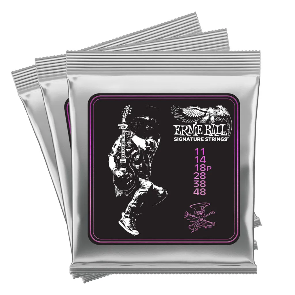 Ernie Ball Limited Edition Slash String Set 11-48 - 3 Pack W/Collectors Tin | Strings | P03820