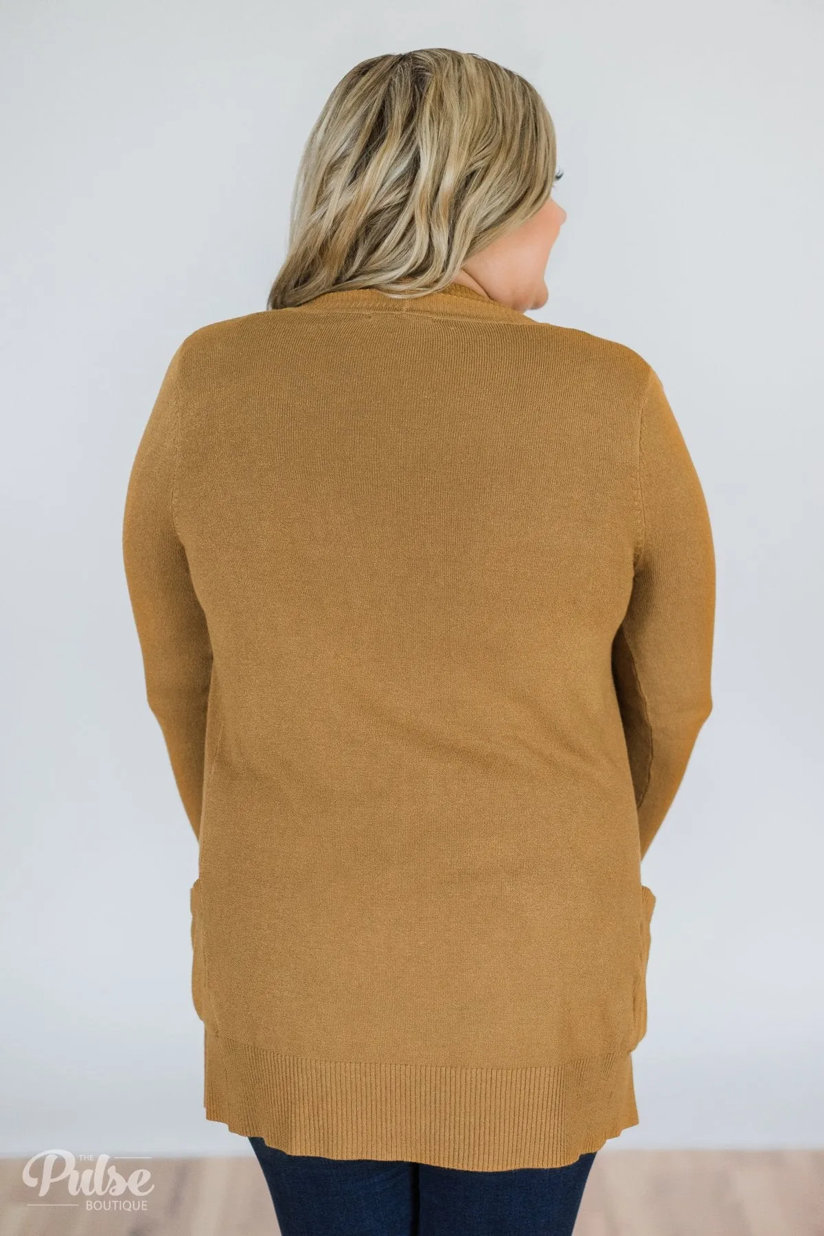 Essential Cardigan- Burnt Yellow