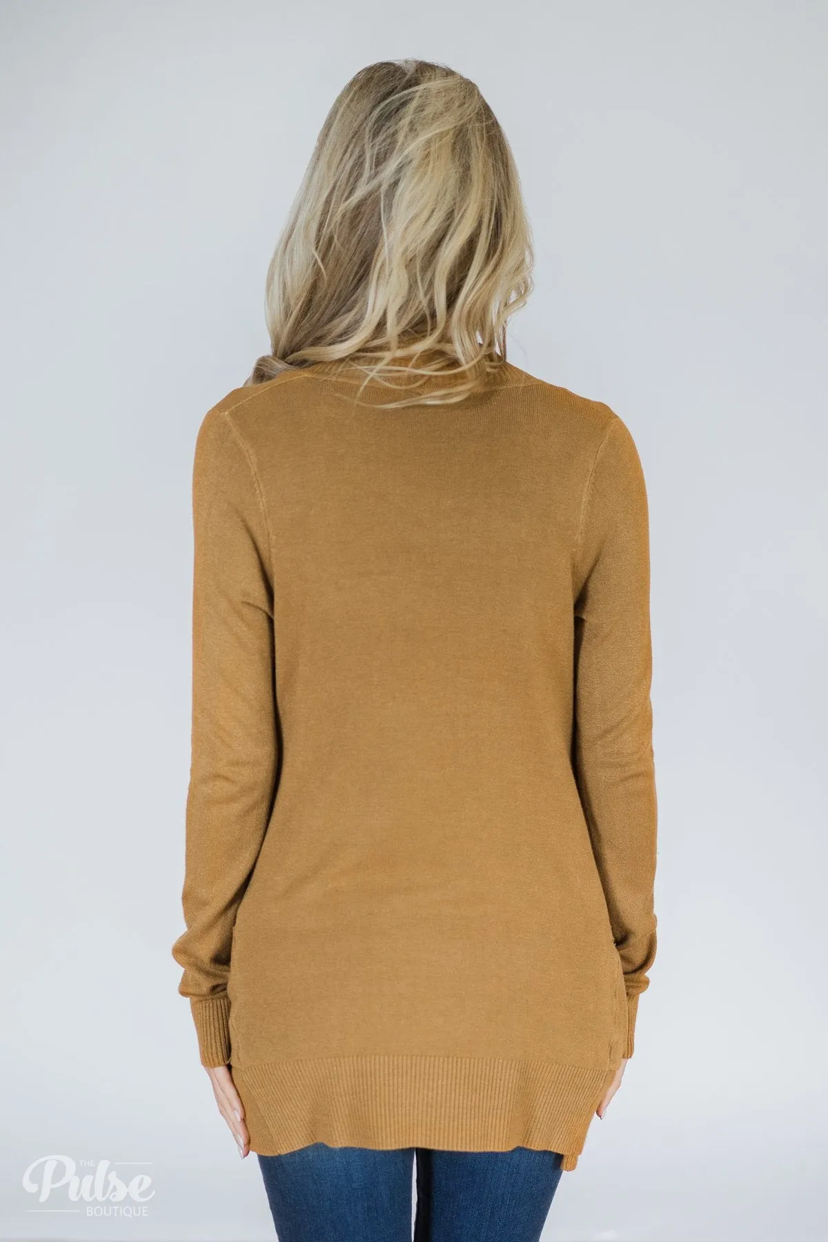 Essential Cardigan- Burnt Yellow