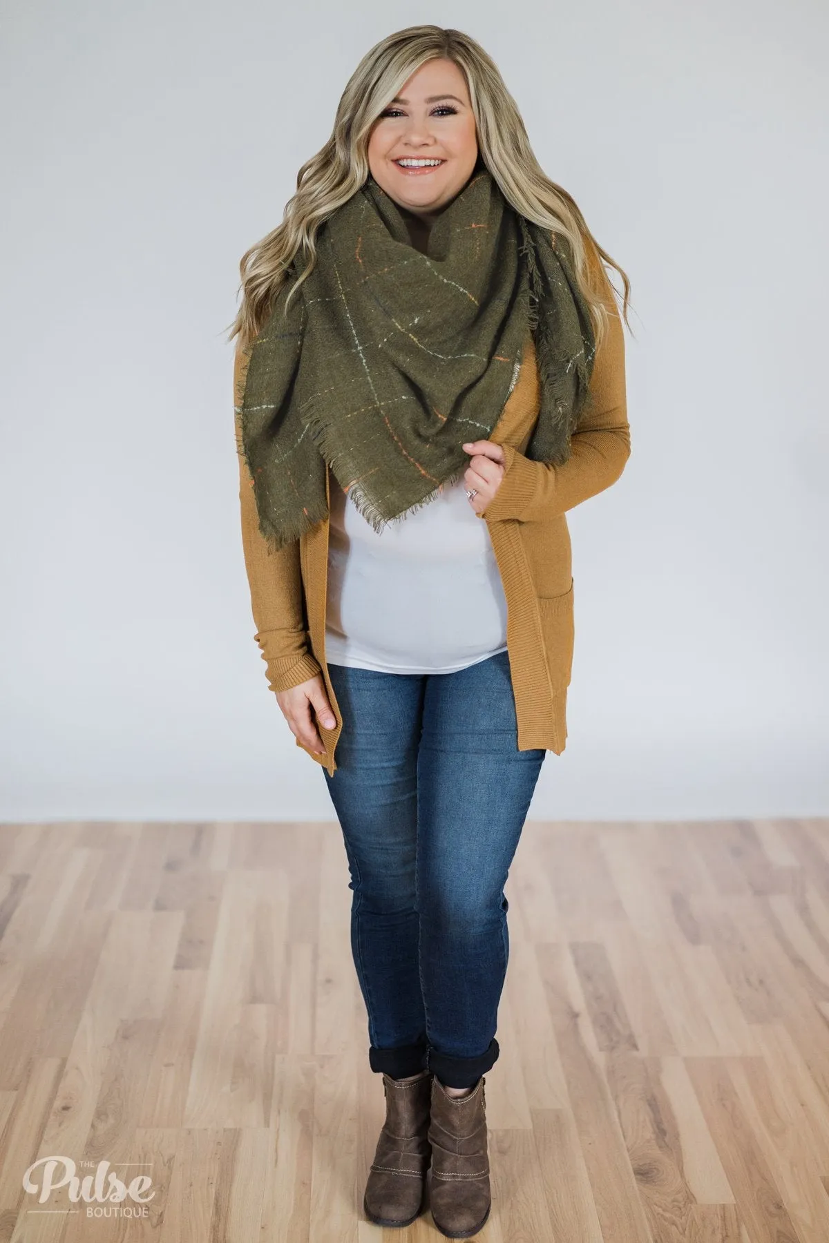 Essential Cardigan- Burnt Yellow