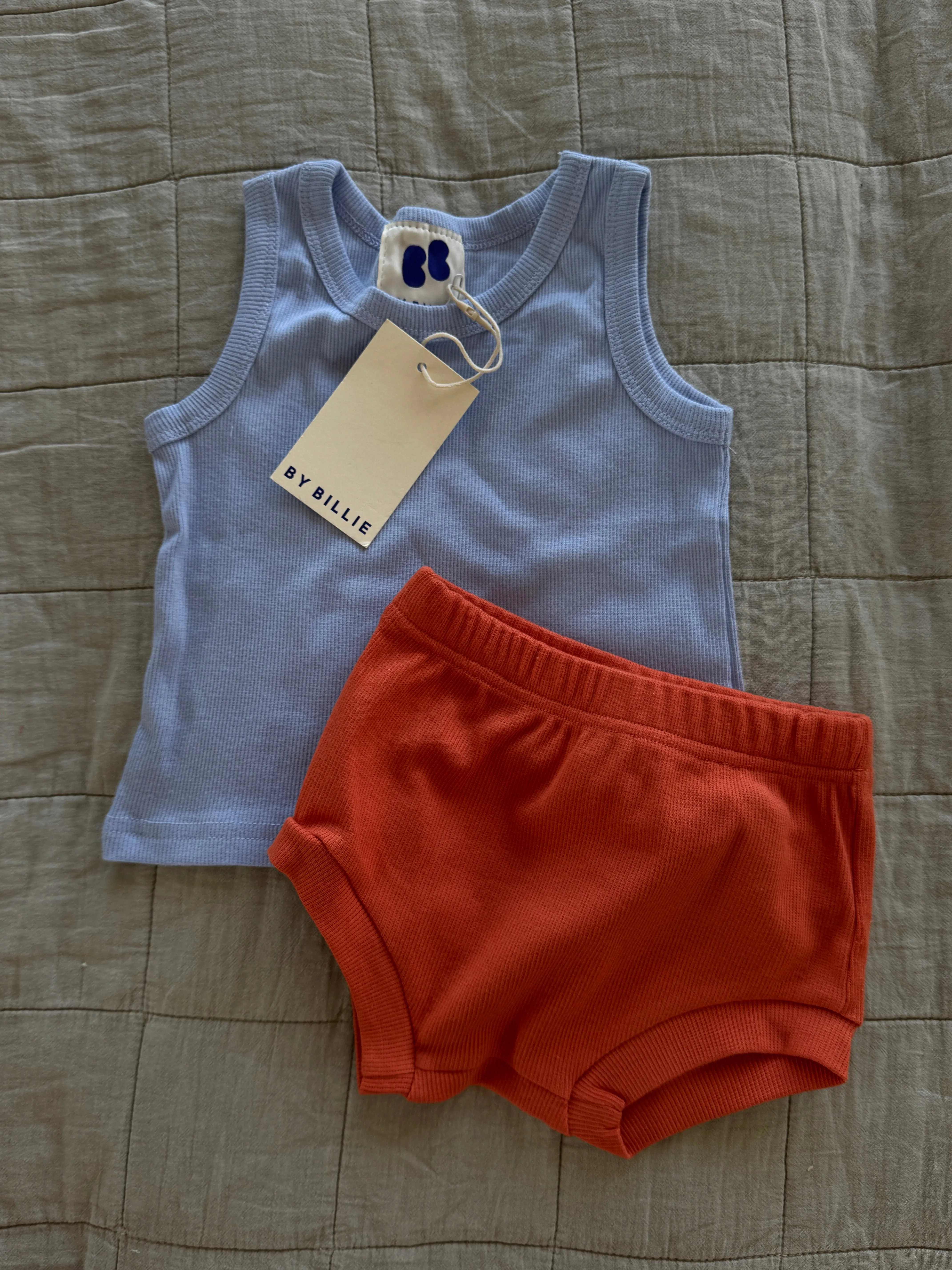 Essential ribbed set - rust