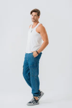Everyday Blue Denim Joggers